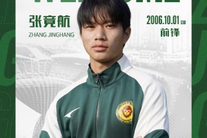 开云下载-官方：贵州筑城竞技签下原南通支云前锋张竟航